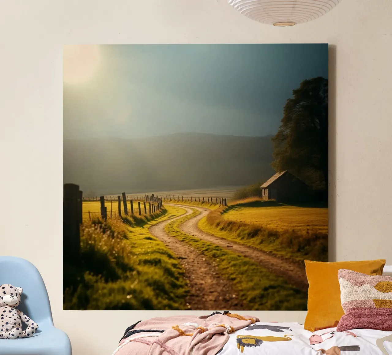 Etherisch landschap canvas met Baklijst van PhotoVibe Decor