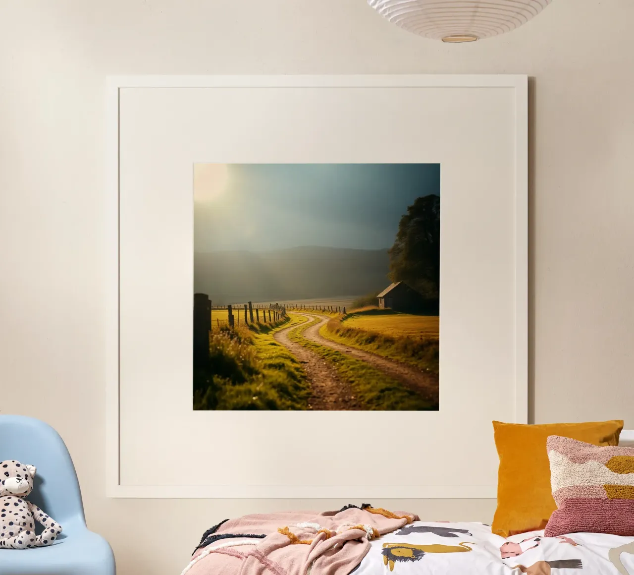 Etherisch landschap hahnemühle van PhotoVibe Decor