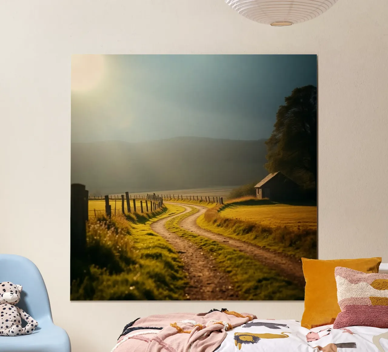 Etherisch landschap hahnemühle van PhotoVibe Decor