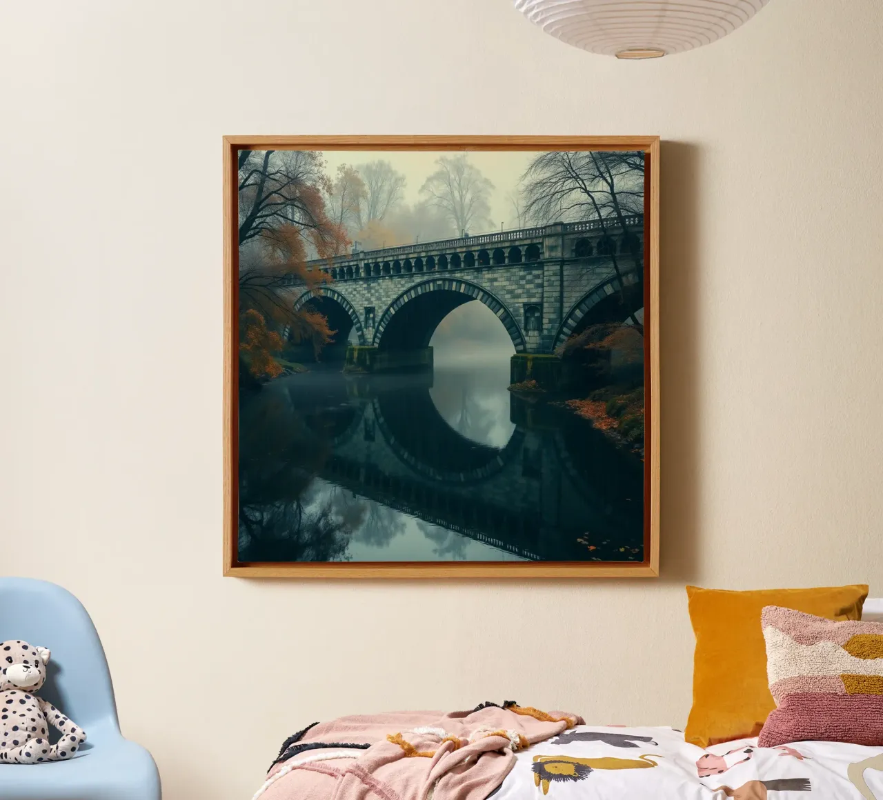 Etherisch landschap canvas met Baklijst van PhotoVibe Decor