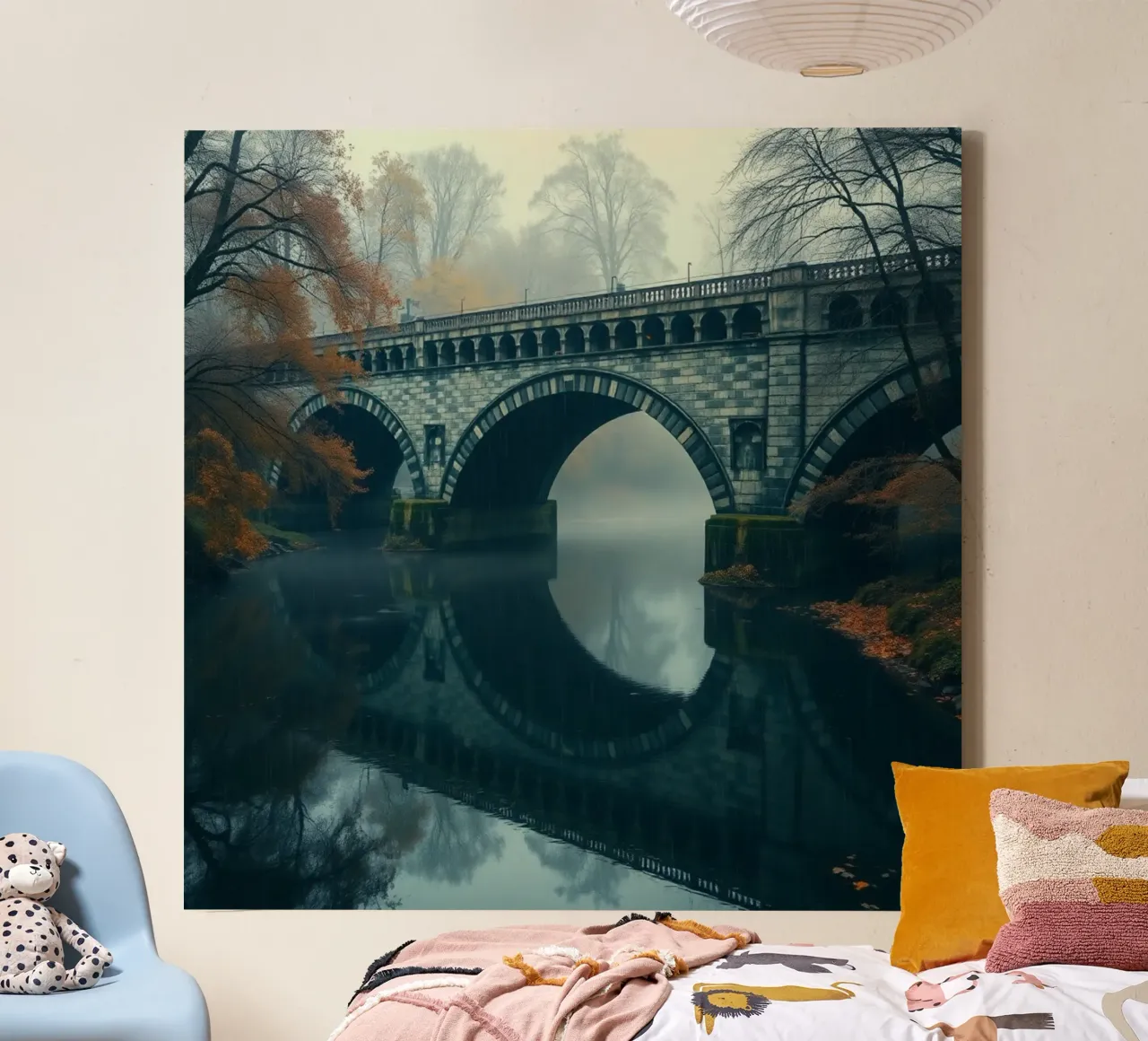 Etherisch landschap canvas met Baklijst van PhotoVibe Decor
