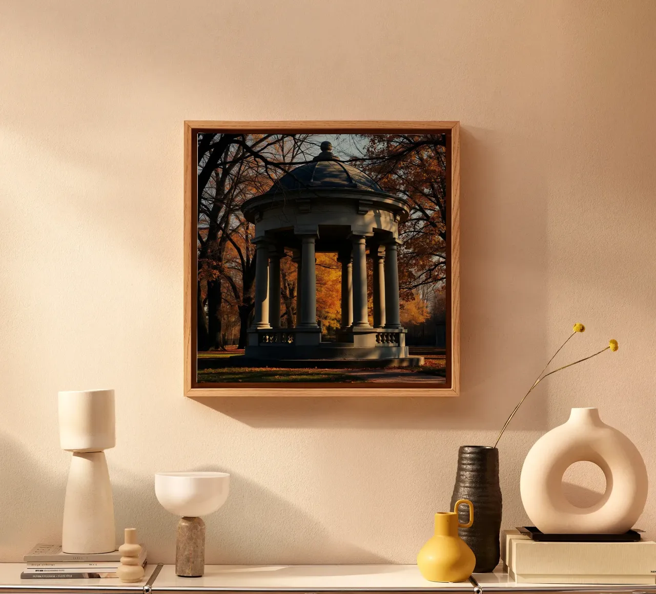Paesaggio etereo tela con Cornice a cassetta da PhotoVibe Decor