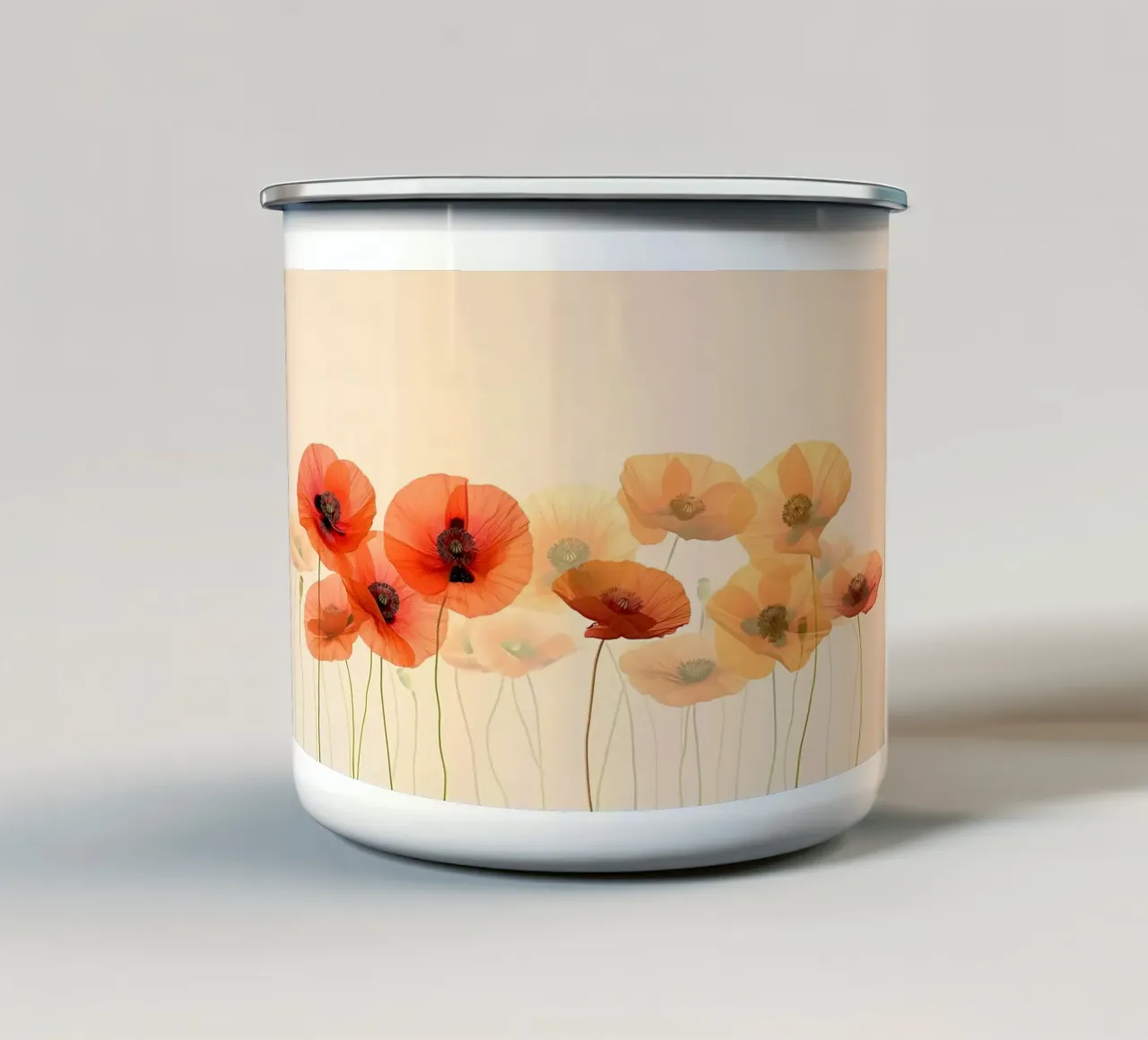 Papaveri su sfondo morbido tazza in smalto da Imagine