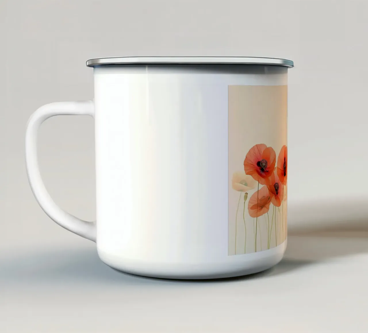 Papaveri su sfondo morbido tazza in smalto da Imagine