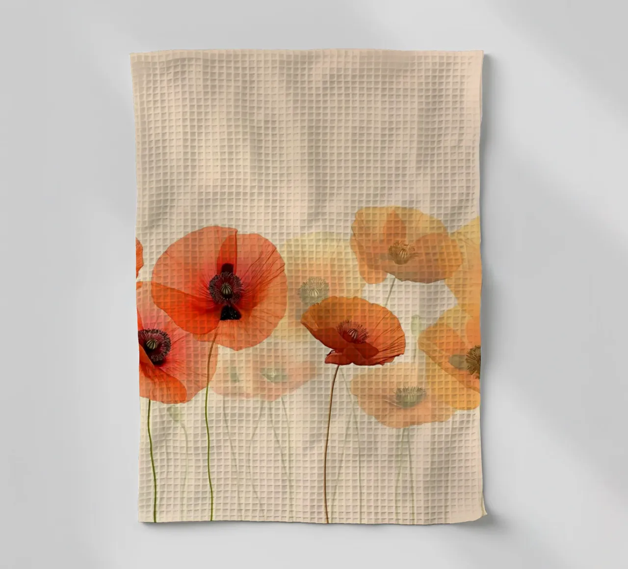 Mohnblumen auf weichem Hintergrund Geschirrtuch von Imagine