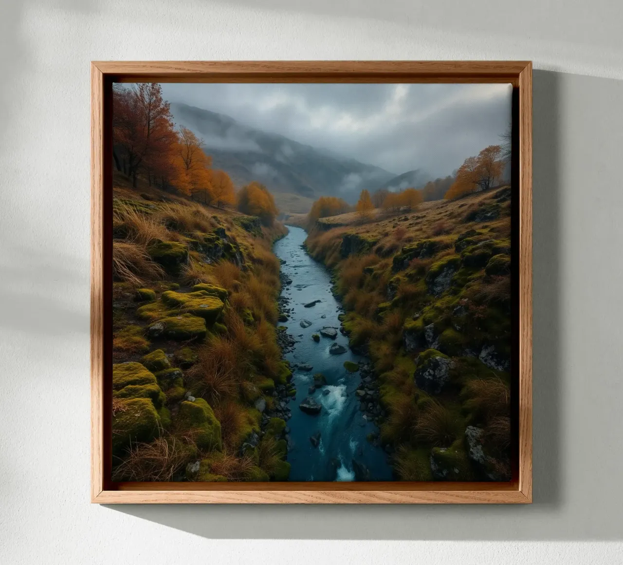 Etherisch landschap canvas met Baklijst van PhotoVibe Decor