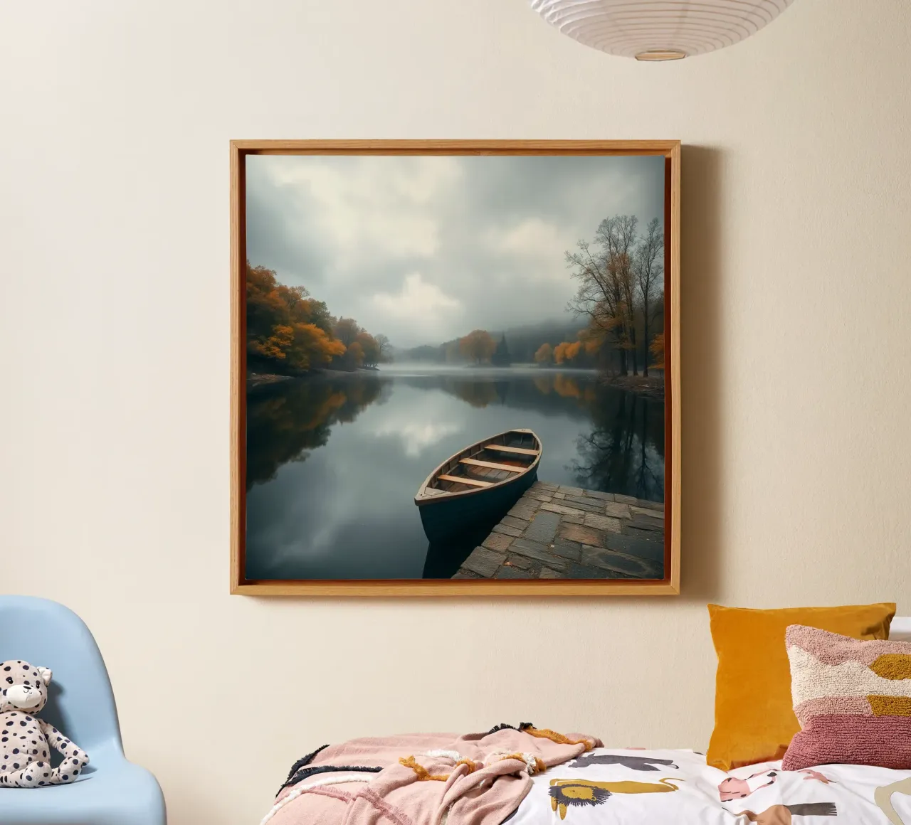Etherisch landschap canvas met Baklijst van PhotoVibe Decor