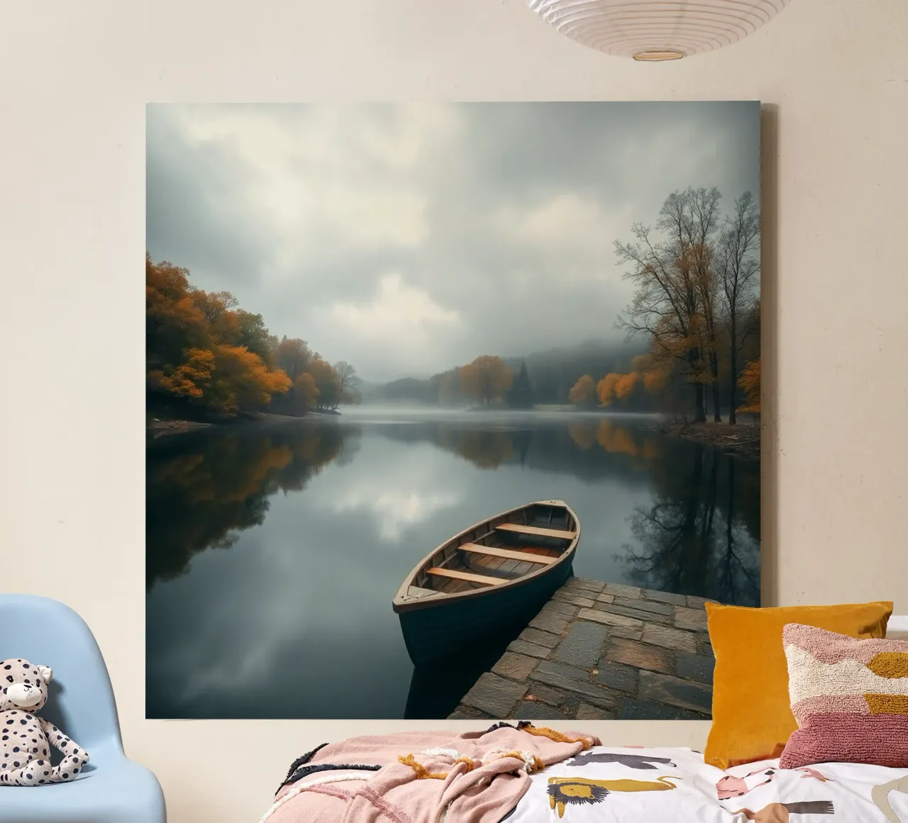 Etherisch landschap canvas met Baklijst van PhotoVibe Decor
