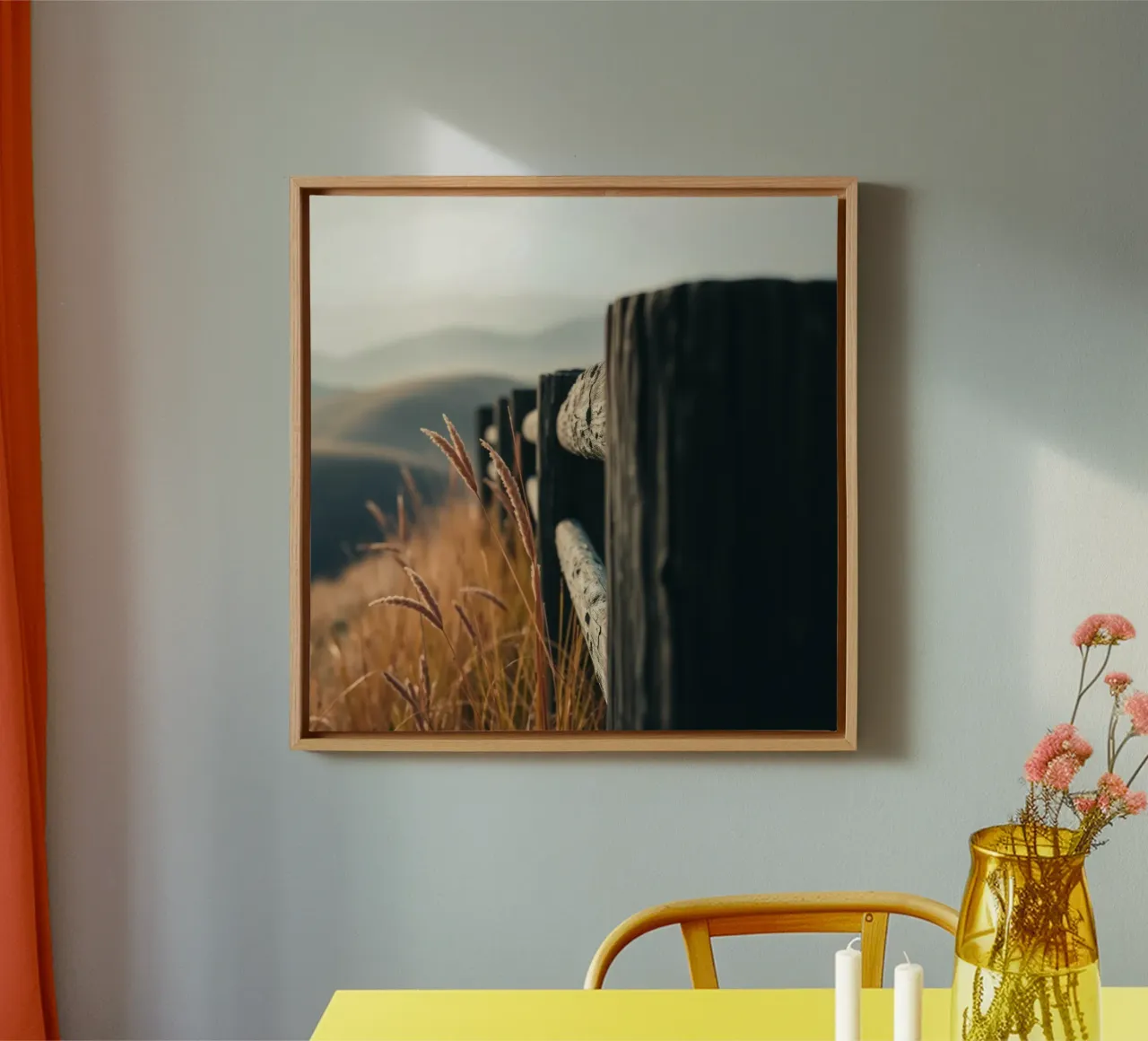Etherisch landschap canvas met Baklijst van PhotoVibe Decor