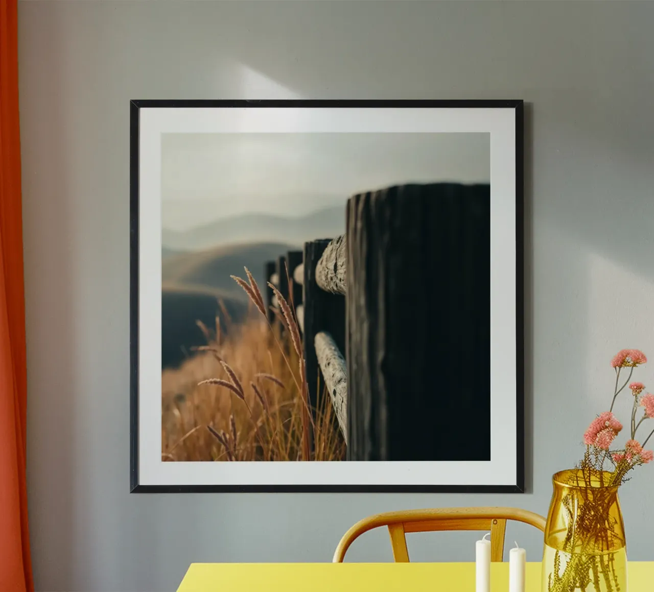 Paesaggio etereo poster con telaio in legno da PhotoVibe Decor