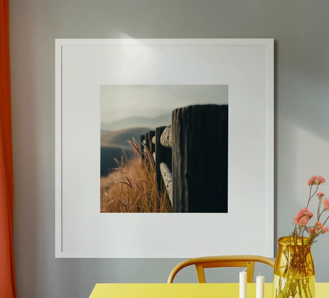 Paesaggio etereo poster con telaio in legno da PhotoVibe Decor
