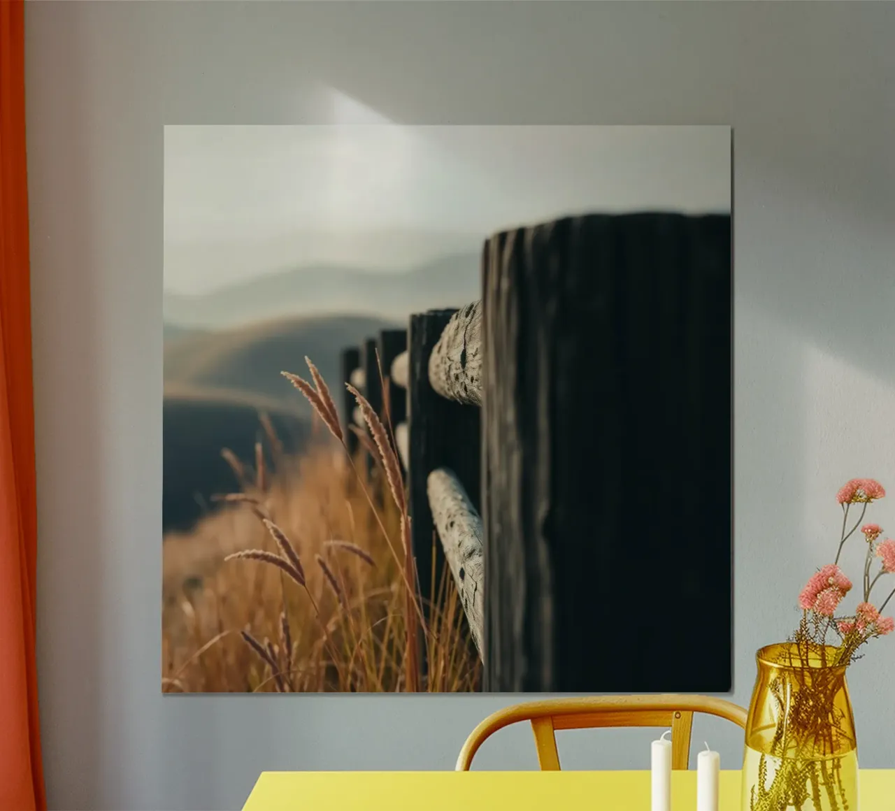 Paesaggio etereo poster con telaio in legno da PhotoVibe Decor