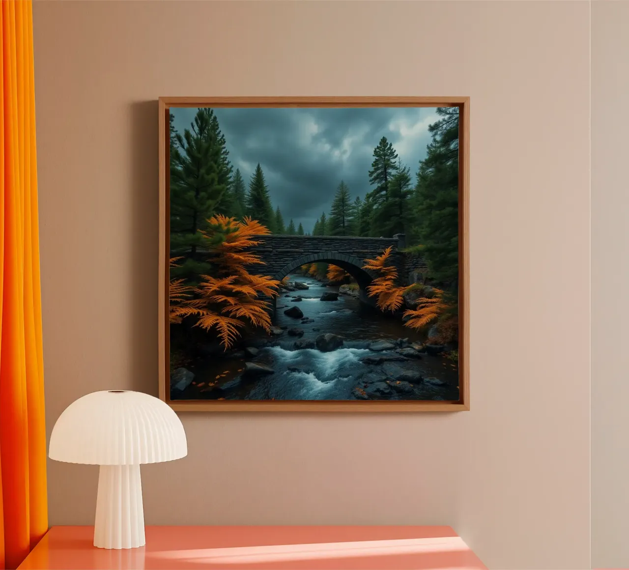 Etherisch landschap canvas met Baklijst van PhotoVibe Decor