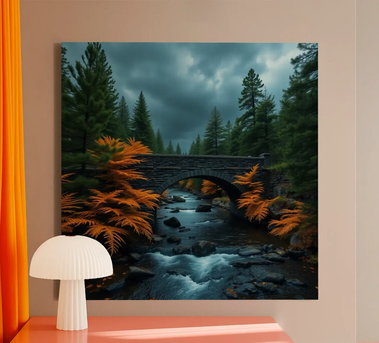 Etherisch landschap canvas met Baklijst van PhotoVibe Decor
