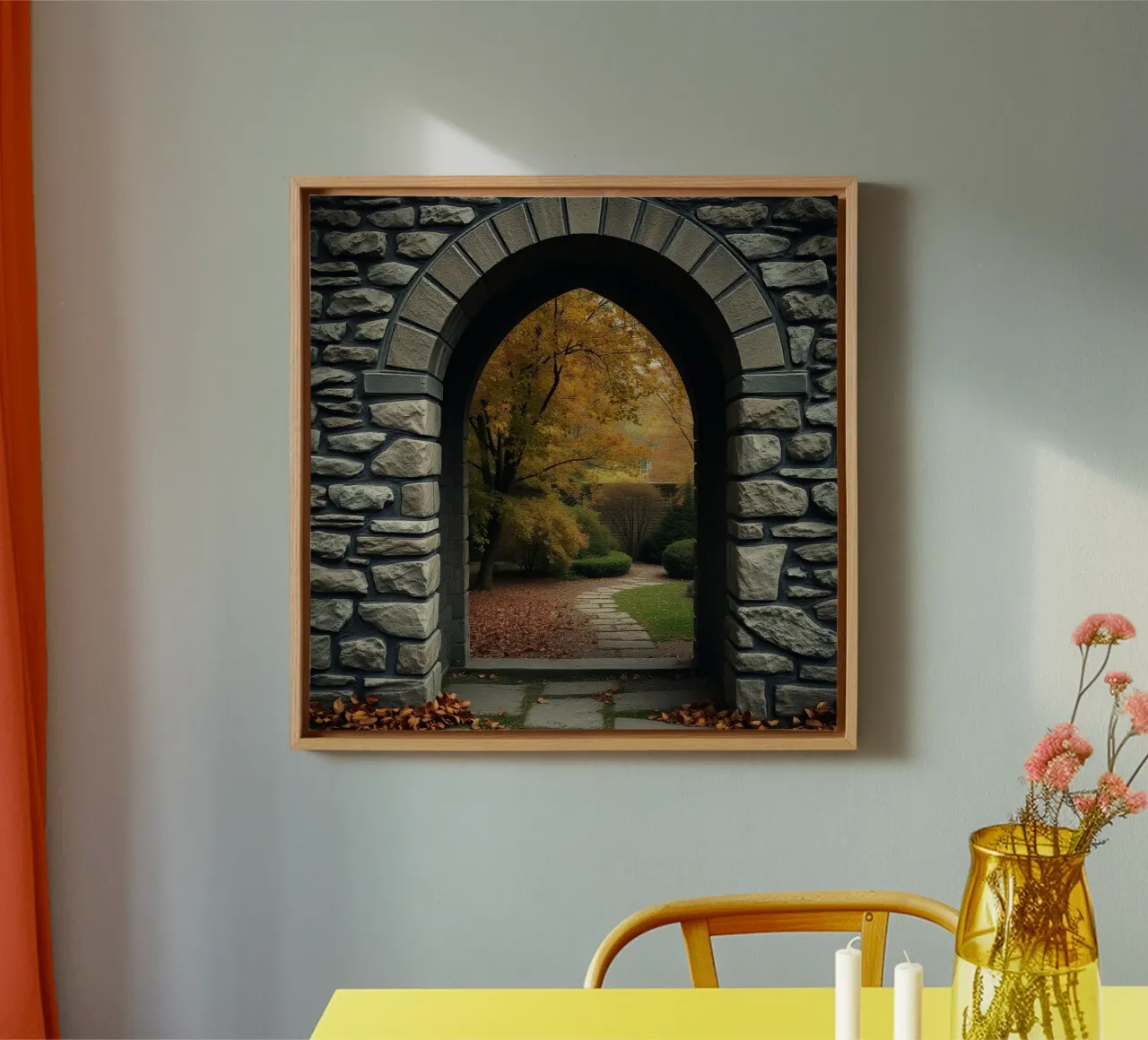 Etherisch landschap canvas met Baklijst van PhotoVibe Decor