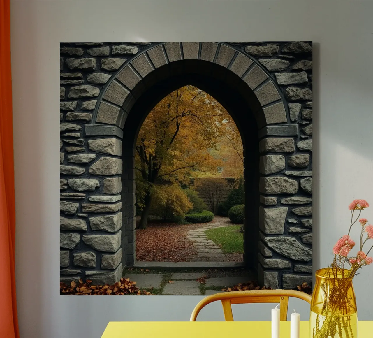 Etherisch landschap canvas met Baklijst van PhotoVibe Decor
