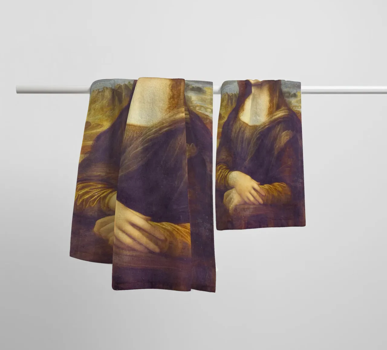 Mona Lisa by Leonardo da Vinci asciugamano da bagno da Art History