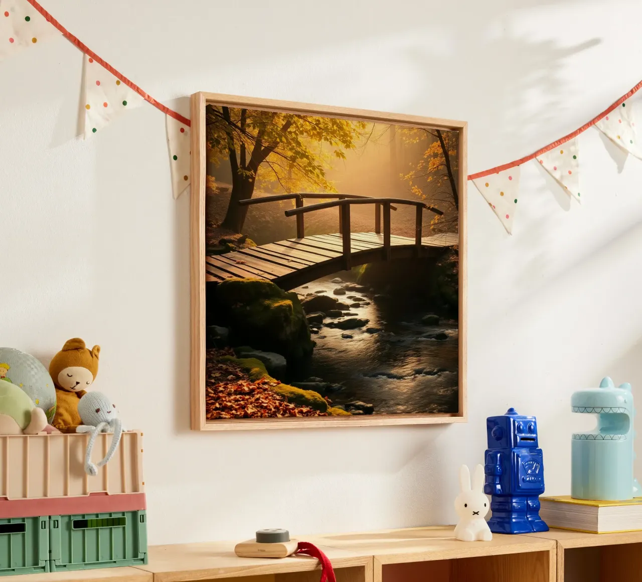 Etherisch landschap canvas met Baklijst van PhotoVibe Decor