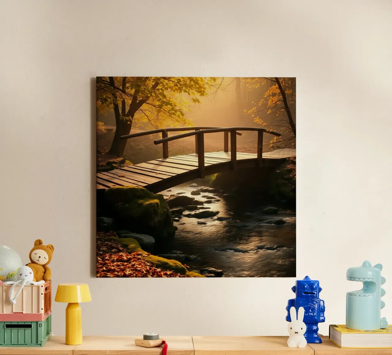 Etherisch landschap canvas met Baklijst van PhotoVibe Decor