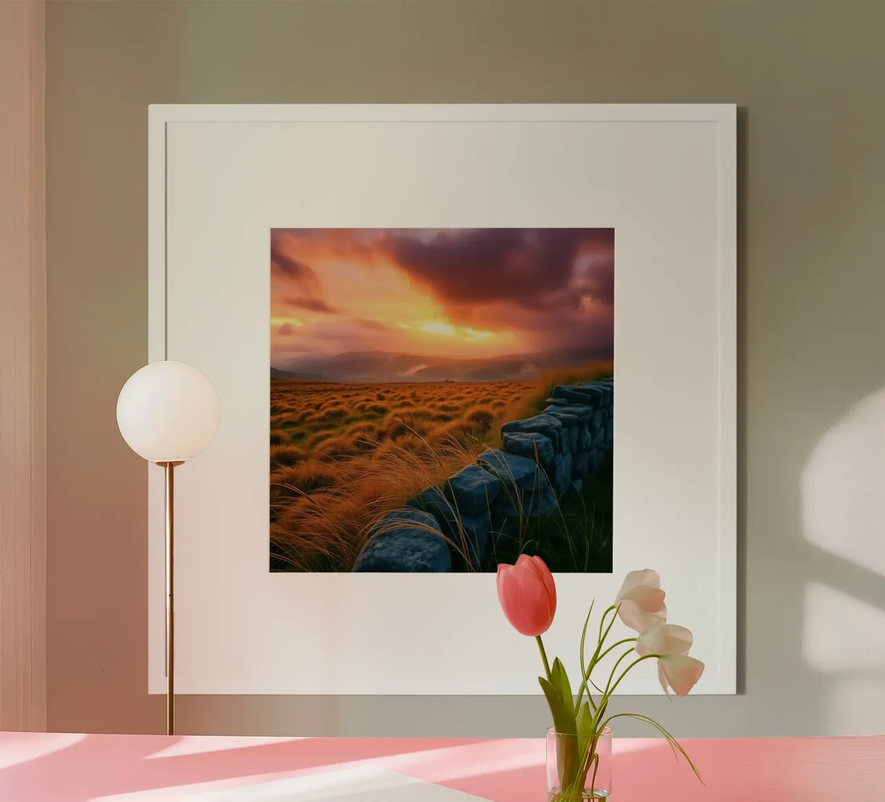 Paesaggio etereo poster con telaio in alluminio da PhotoVibe Decor