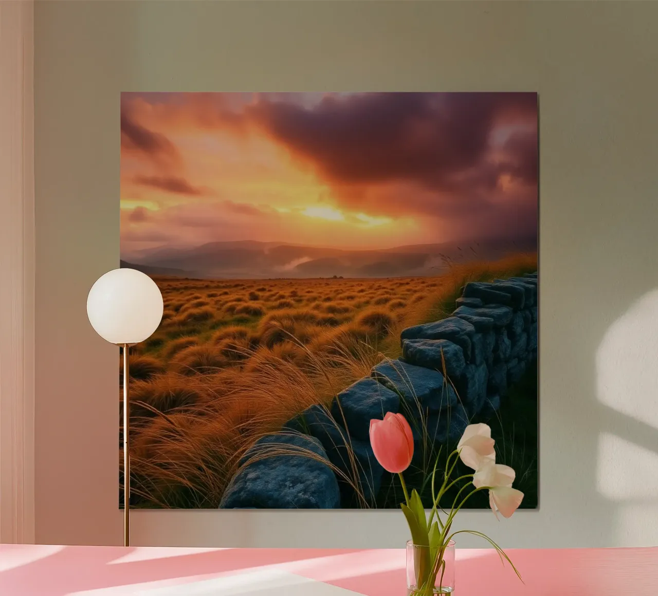 Paesaggio etereo poster con telaio in alluminio da PhotoVibe Decor