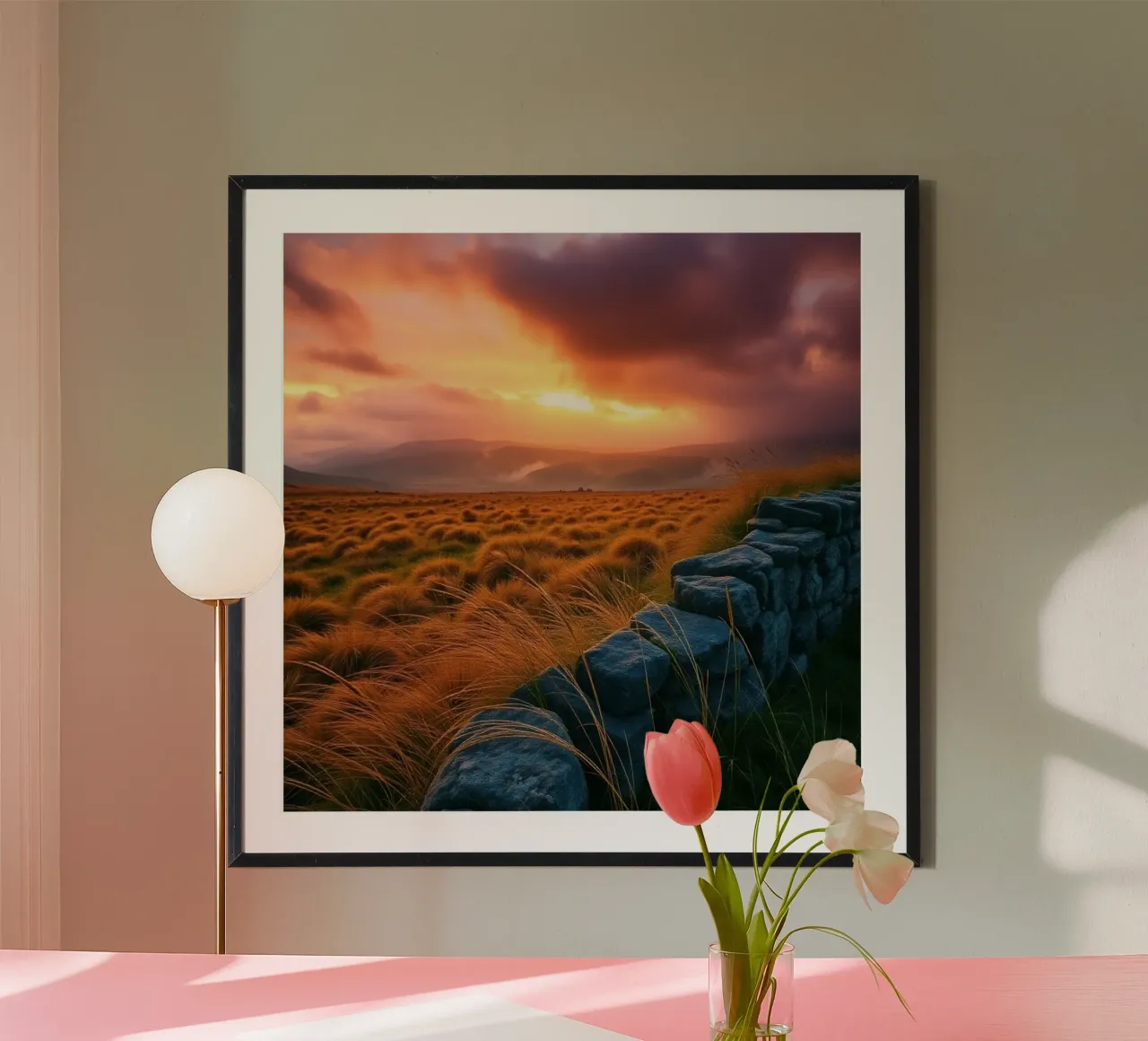 Paesaggio etereo poster con telaio in alluminio da PhotoVibe Decor
