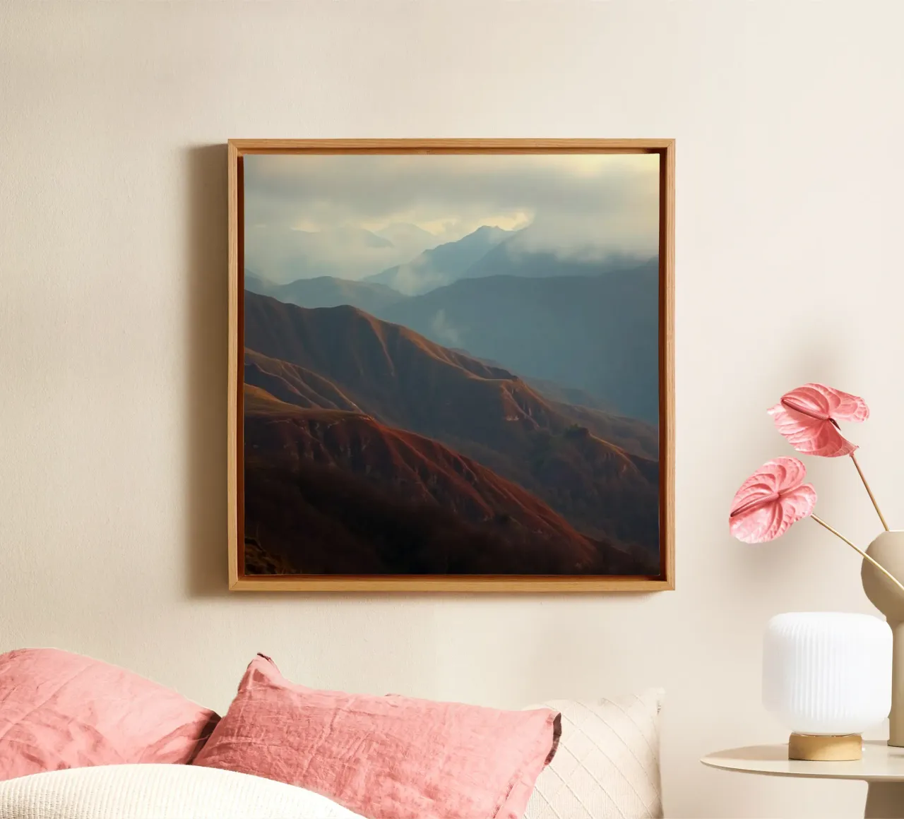 Paesaggio etereo tela con Cornice a cassetta da PhotoVibe Decor