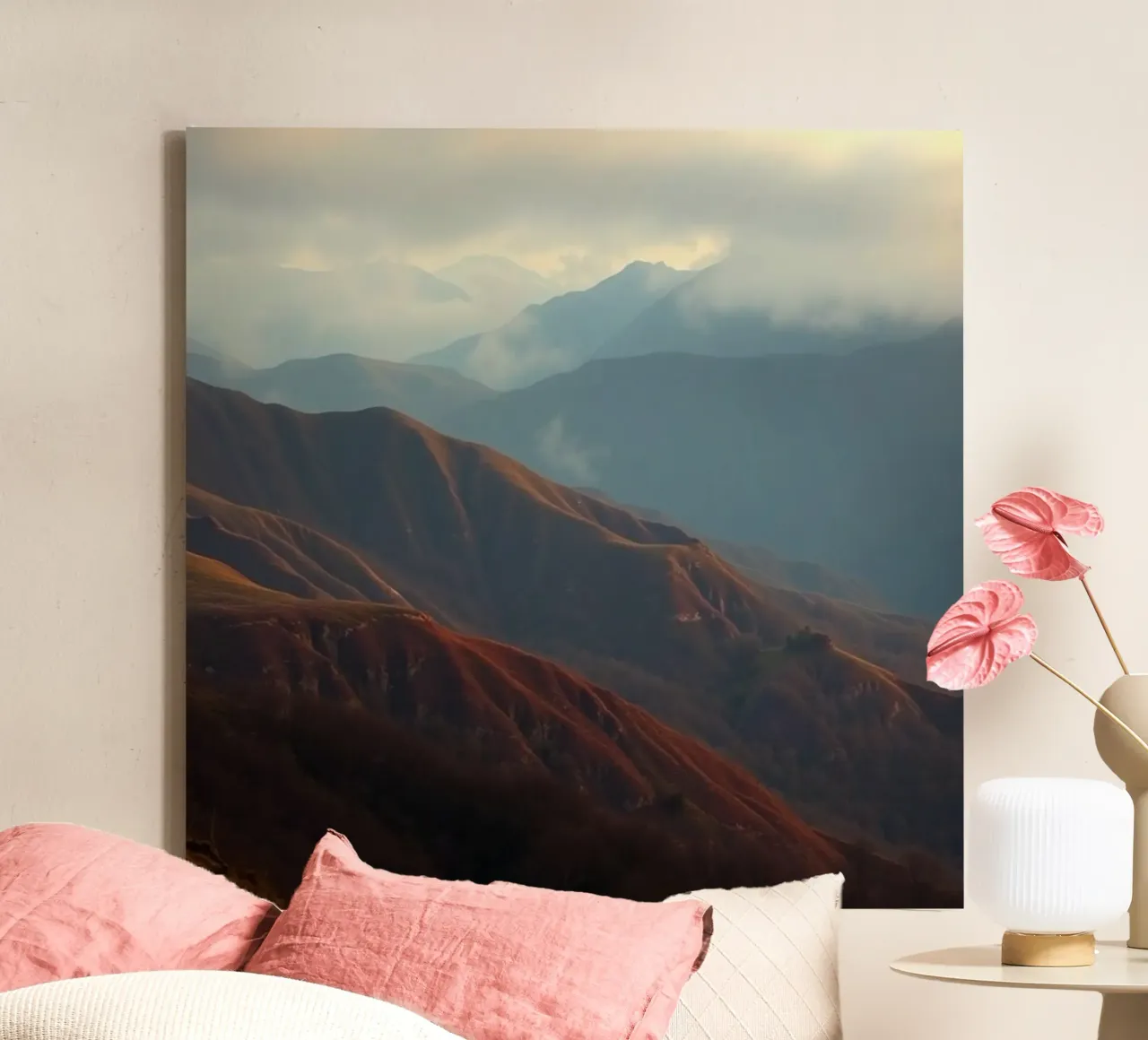 Paesaggio etereo tela con Cornice a cassetta da PhotoVibe Decor