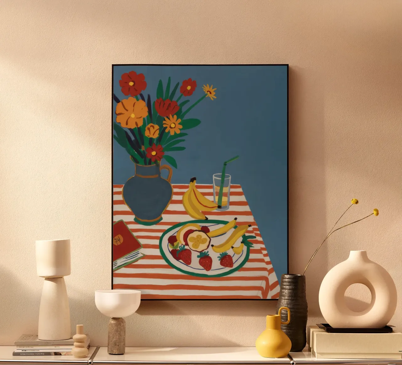Striped Table Harmony alu-dibond by Aurora Muse