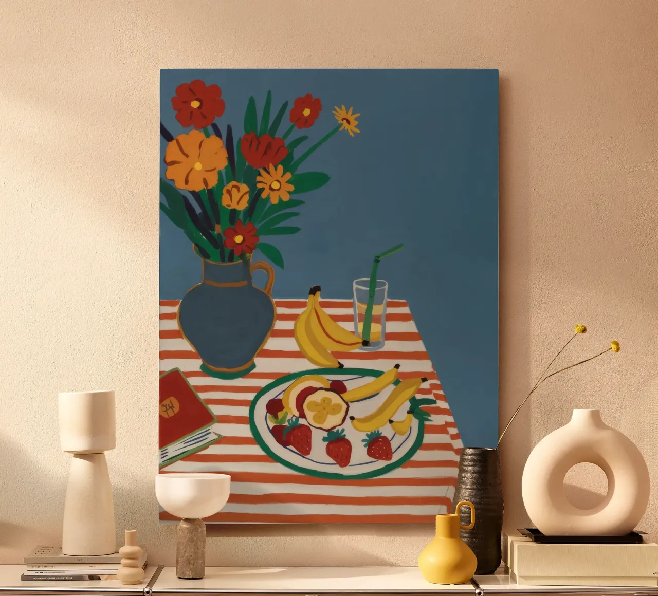 Striped Table Harmony alu-dibond by Aurora Muse