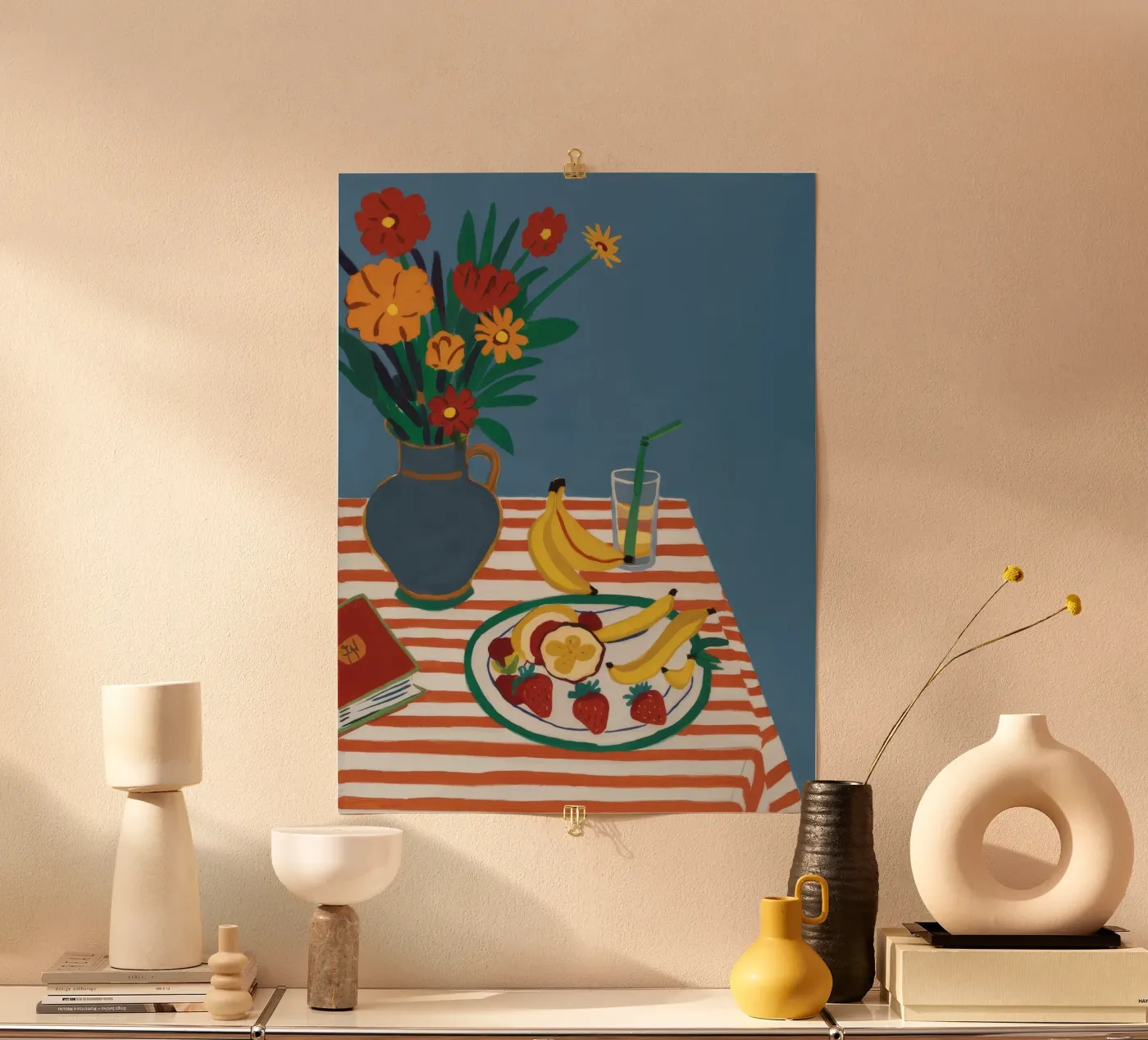 Striped Table Harmony poster by Aurora Muse