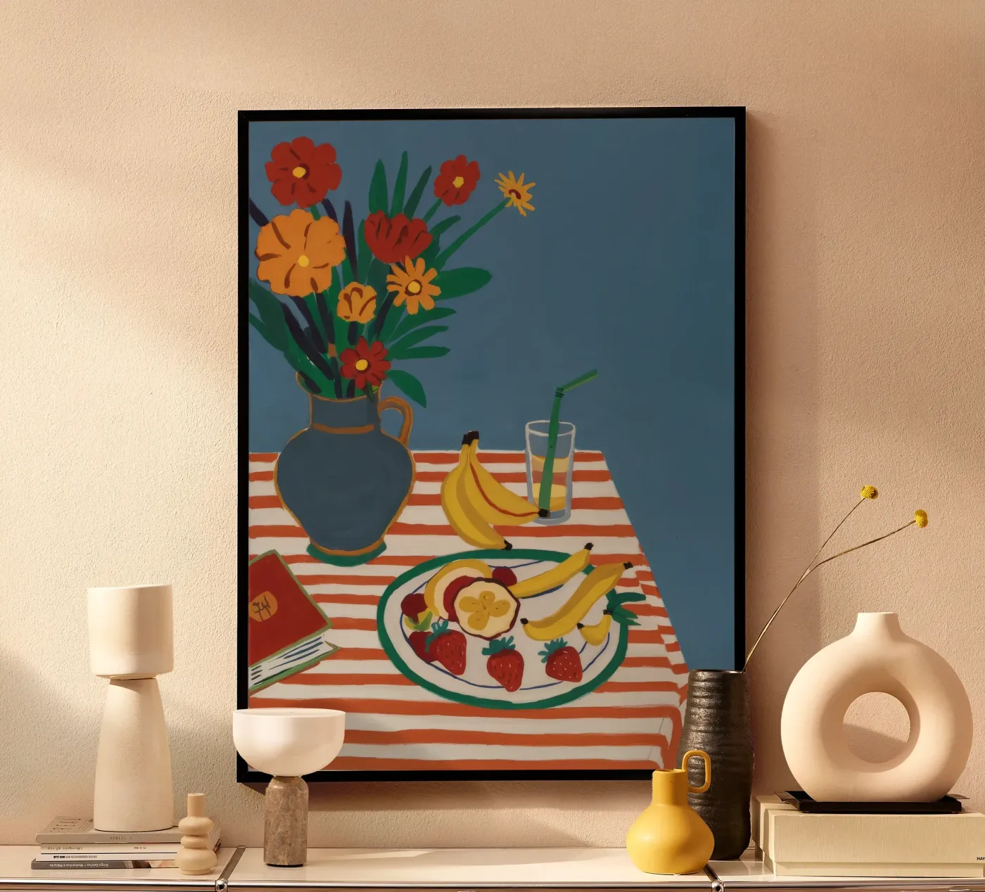 Striped Table Harmony poster by Aurora Muse