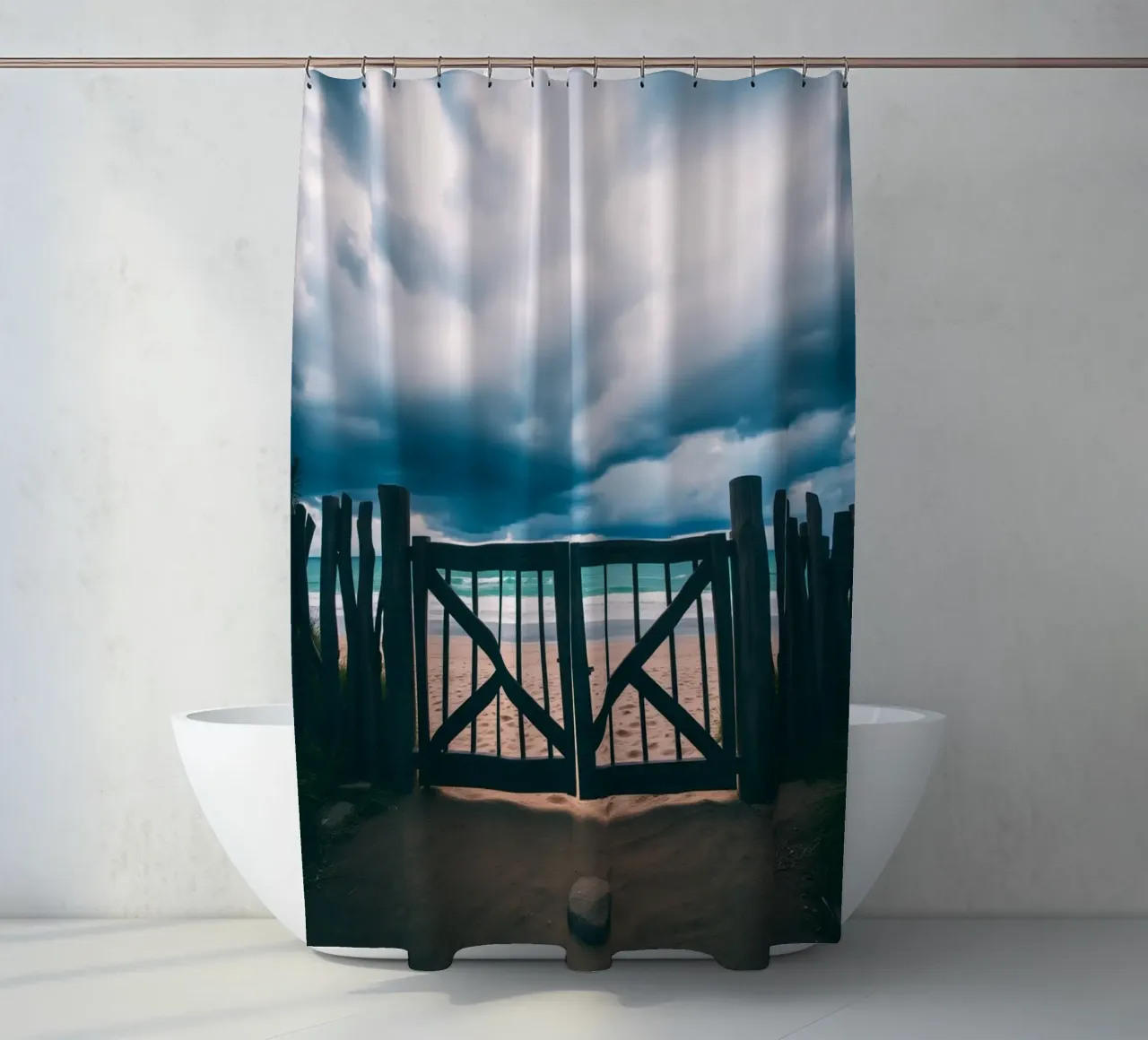 Paesaggio etereo tenda da doccia da PhotoVibe Decor