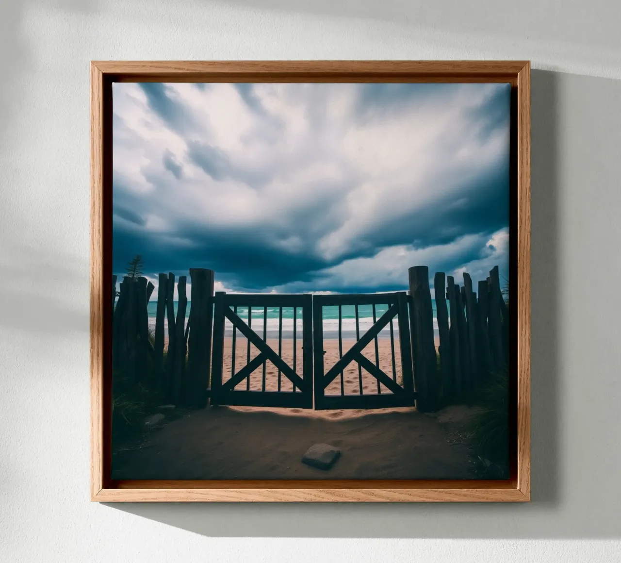 Etherisch landschap canvas met Baklijst van PhotoVibe Decor