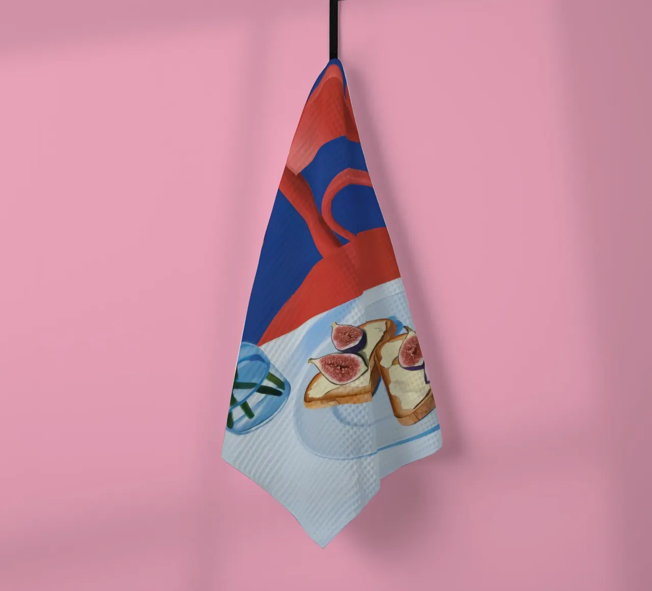 Fiore di fico tostato canovaccio da cucina da Aurora Muse