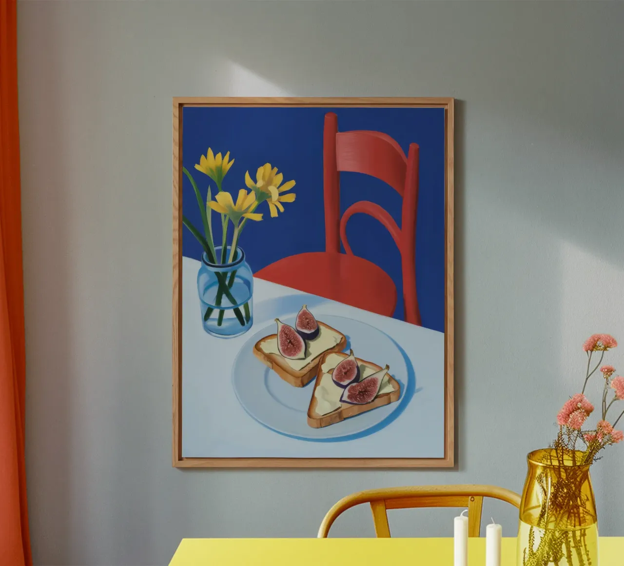 Feigen Toast Blüte Alu-Dibond von Aurora Muse