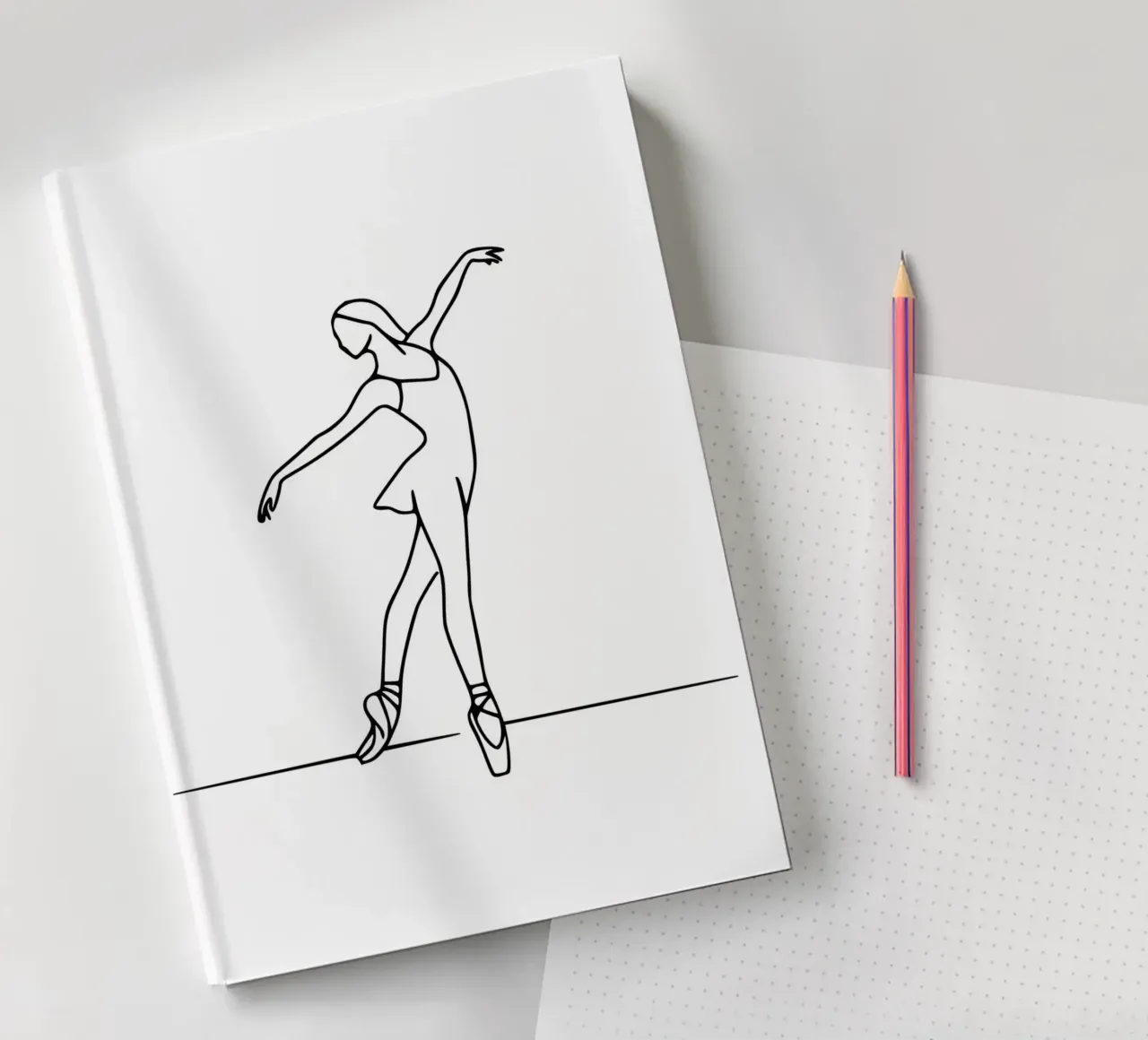 Ballerina - form in motion notebook by typostudio