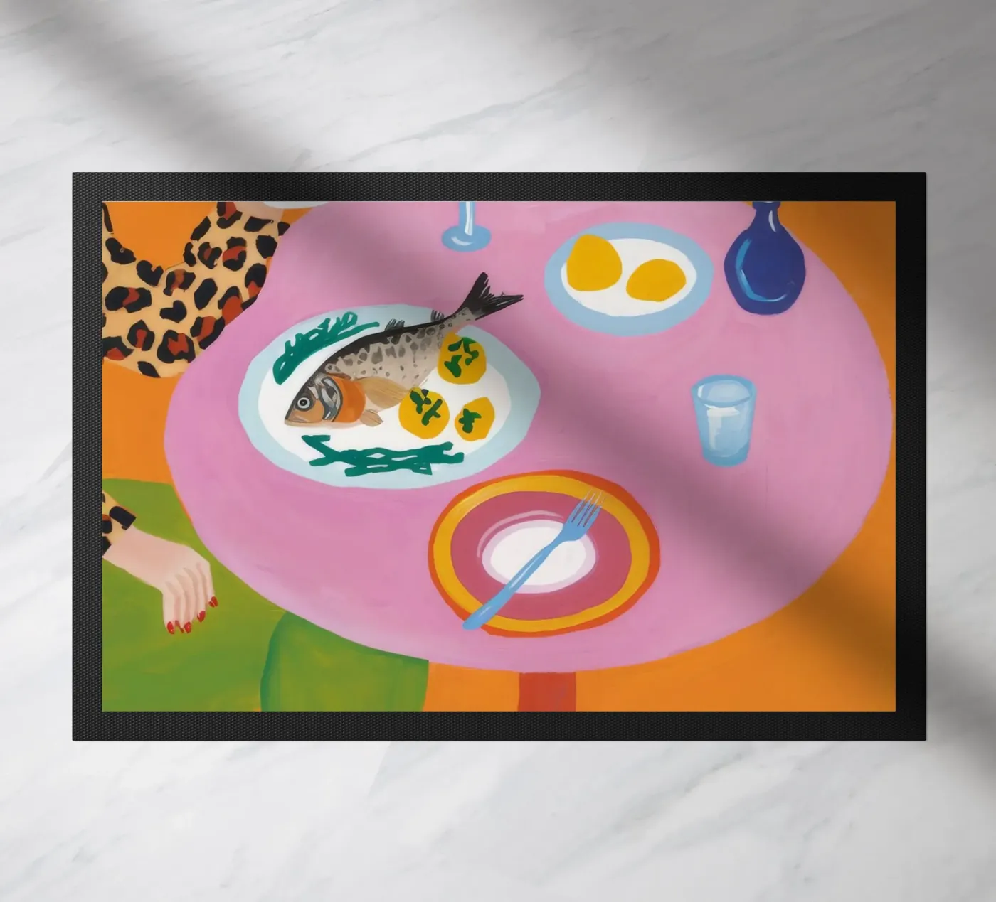 Bold Brunch Elegance doormat by Aurora Muse