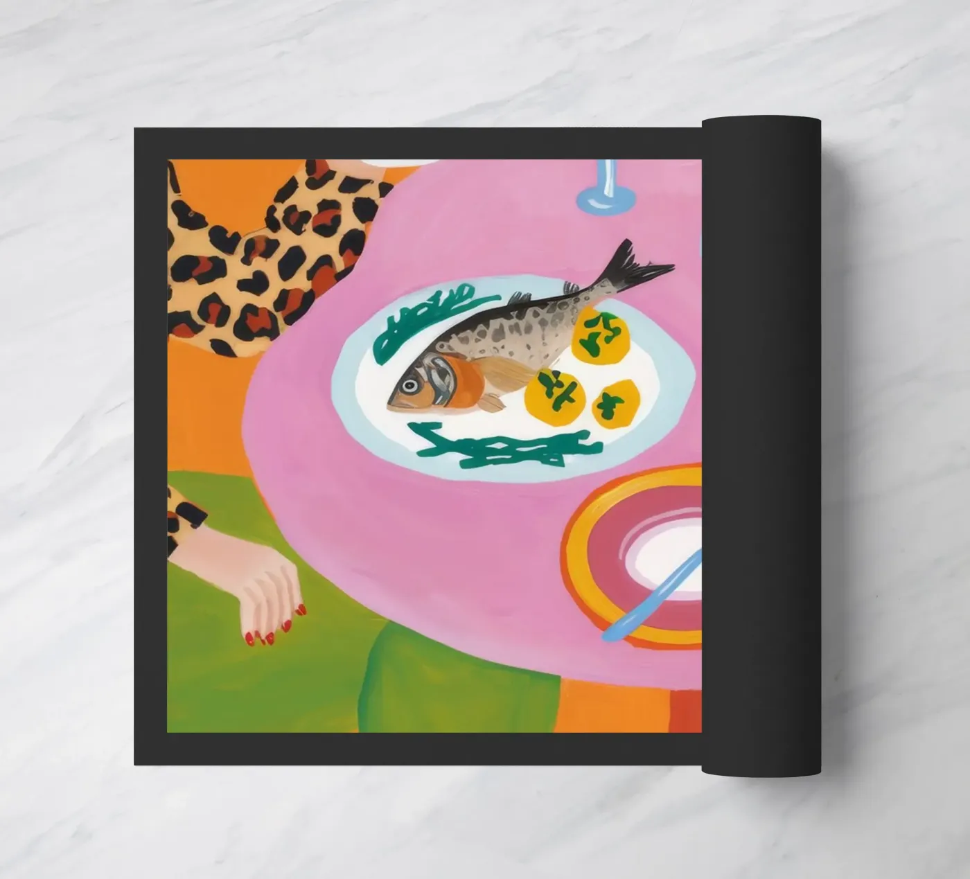 Bold Brunch Elegance doormat by Aurora Muse