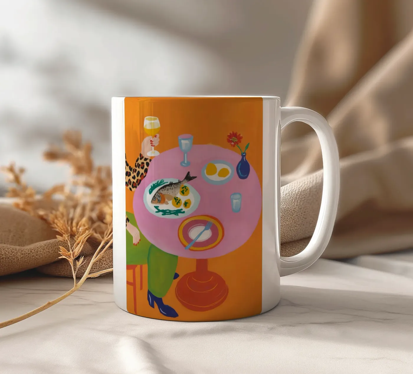 Bold Brunch Elegance ceramic mug by Aurora Muse