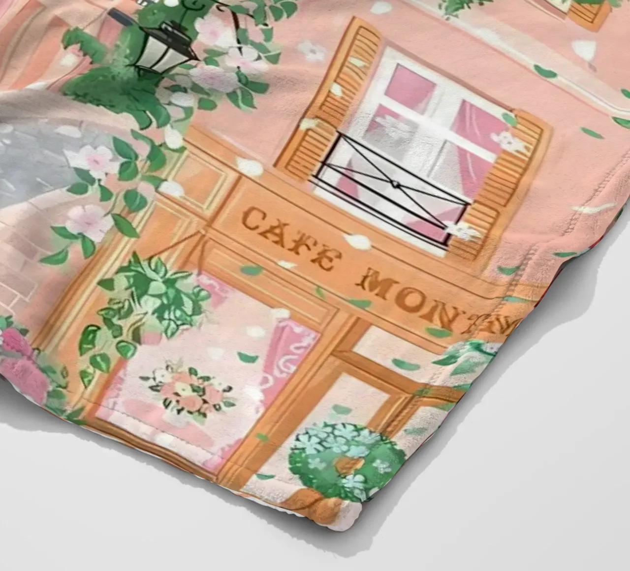 Paris Print, La Vie Est Belle, Franse Reistip Print fleecedeken van Gaia