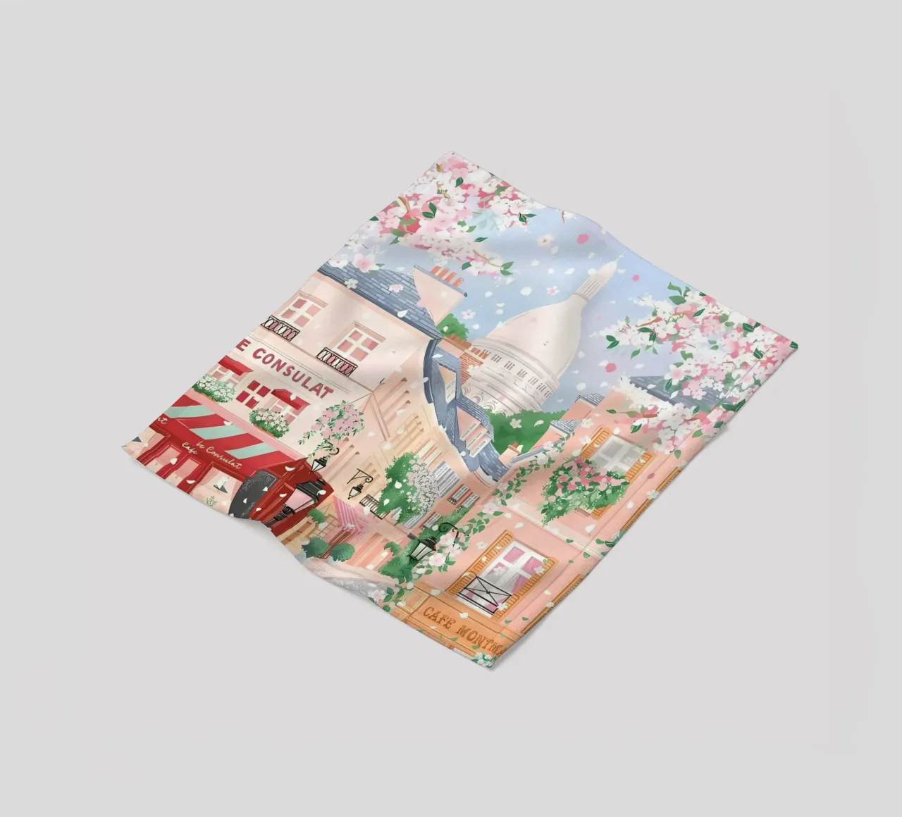 Paris Print, La Vie Est Belle, Franse Reistip Print fleecedeken van Gaia