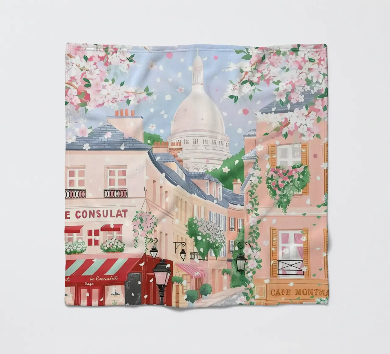 Paris Print, La Vie Est Belle, Franse Reistip Print fleecedeken van Gaia