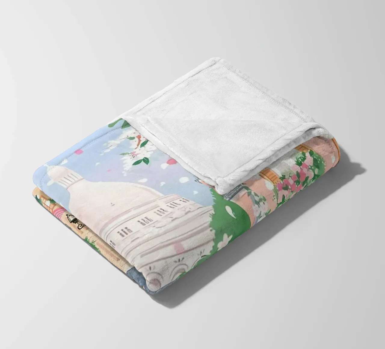 Paris Print, La Vie Est Belle, Franse Reistip Print fleecedeken van Gaia
