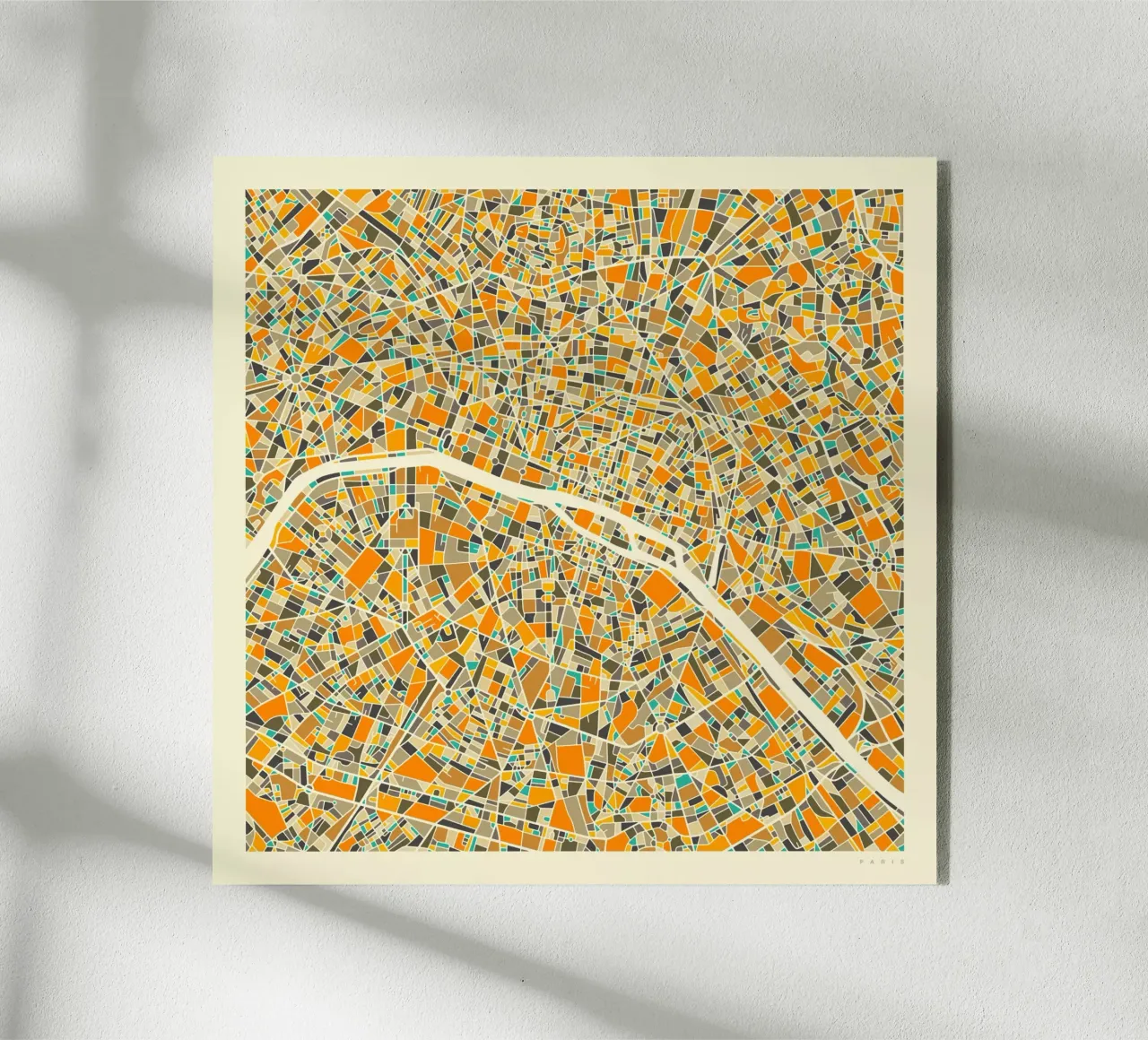 Paris Map plexiglas de Jazzberry Blue