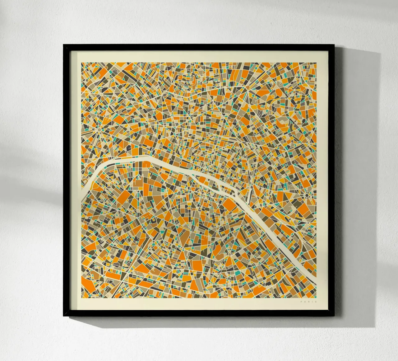 Mappa di Parigi carta hahnemühle da Jazzberry Blue