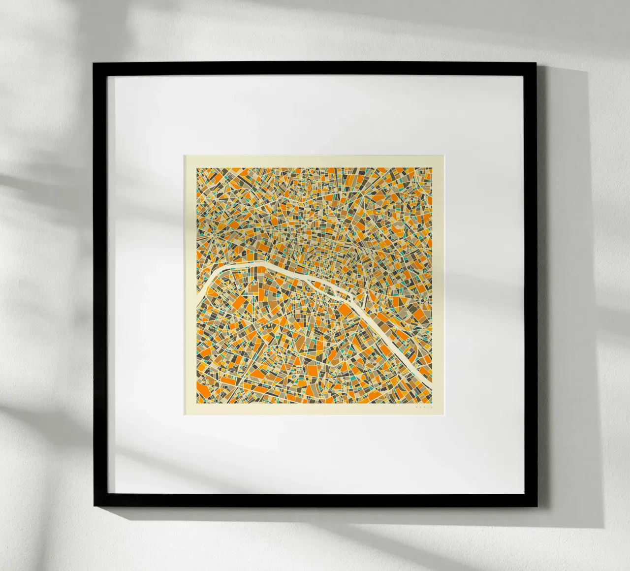 Mappa di Parigi carta hahnemühle da Jazzberry Blue