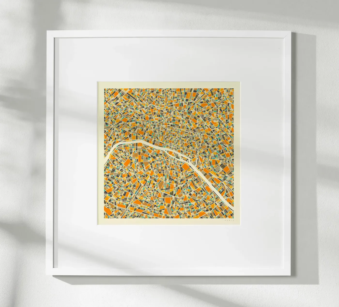 Parijs Kaart poster van Jazzberry Blue