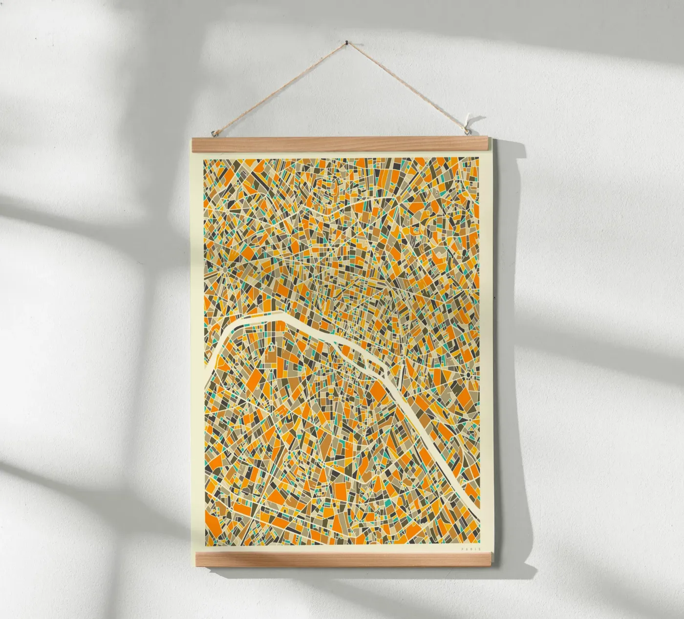Parijs Kaart poster van Jazzberry Blue