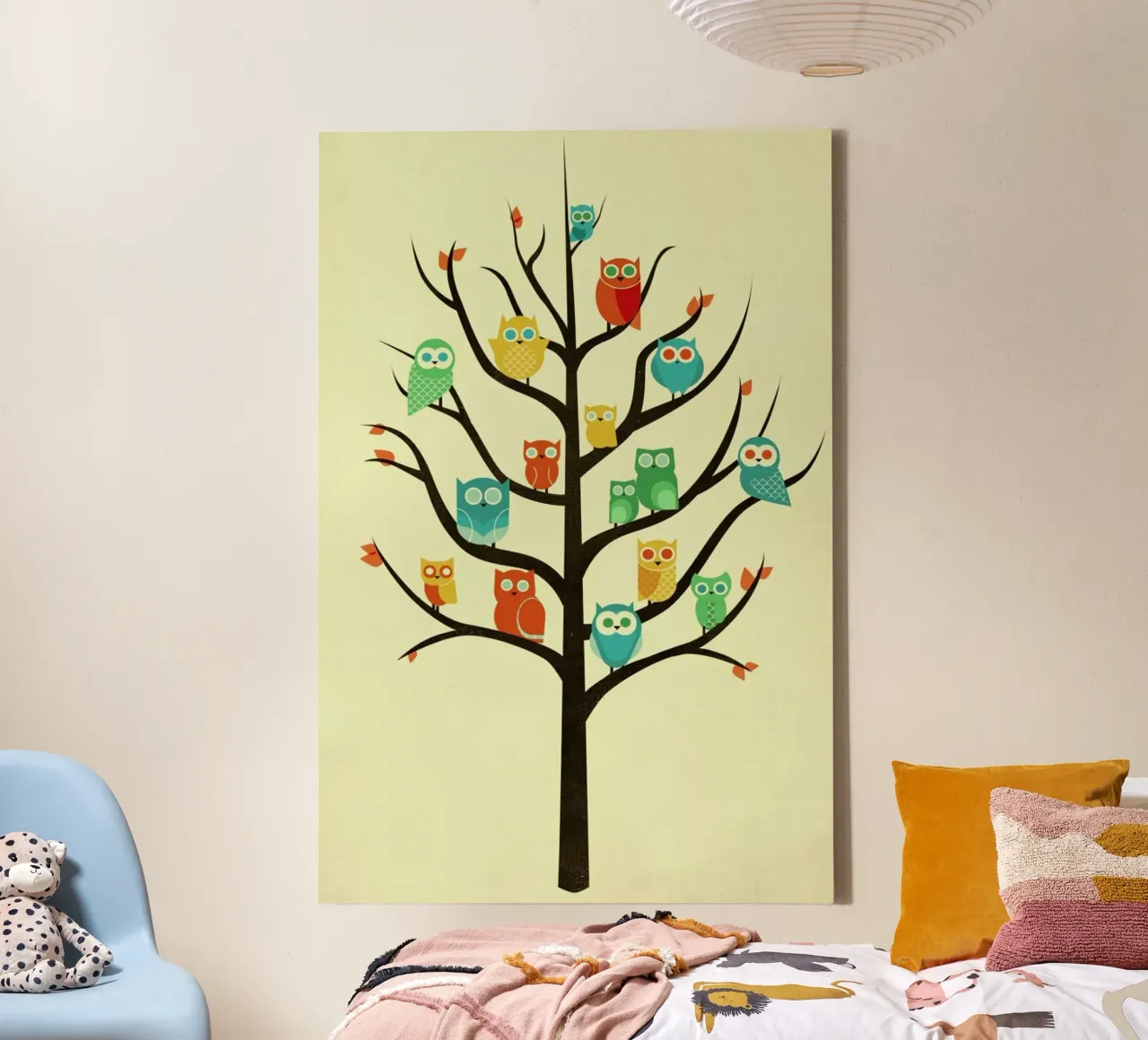 Owl Welcome canvas by Jay Fleck